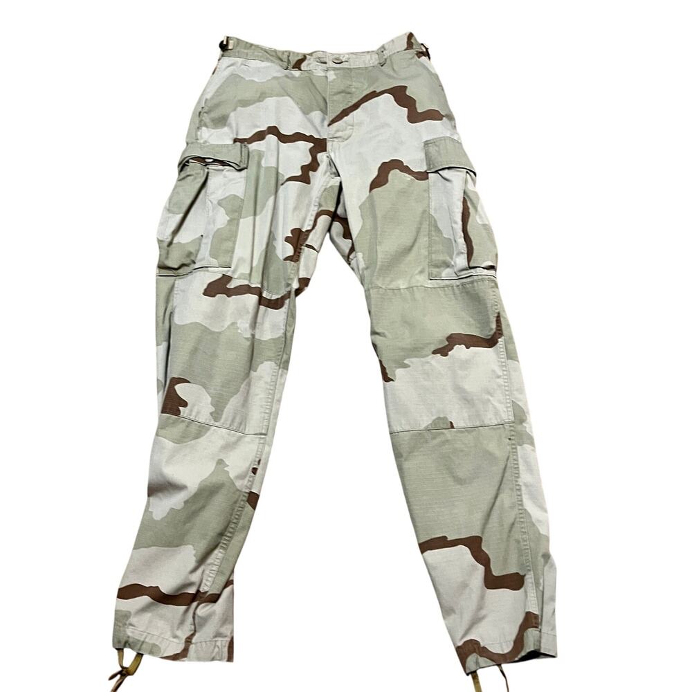 USGI 3-Color Desert DCU Camo Combat BDU Pants Trouser Ripstop Medium Long Cargo